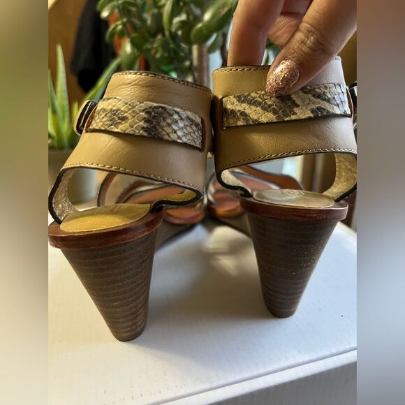 COACH Prue Snake embossed wedges - Picture 4 of 8